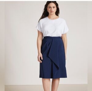 Jason Wu x Eloquii Navy pin stripe midi skirt size 18